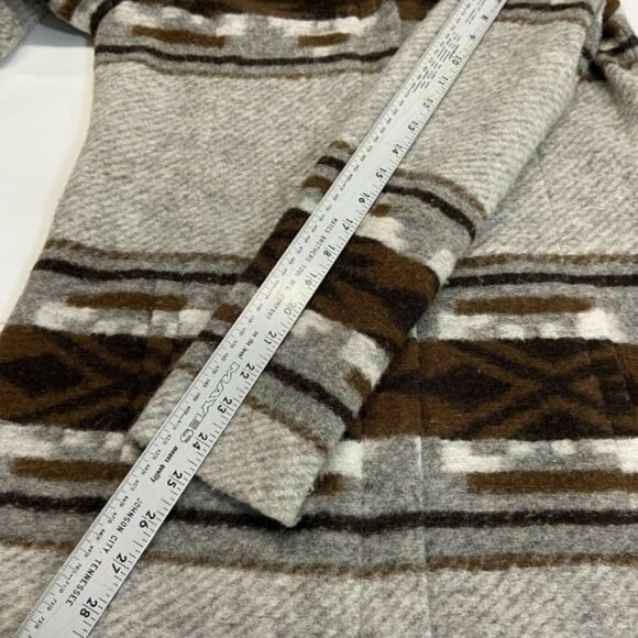 PAIGE HAYLYNN Coat Size Small Heather Grey/Custard/Dark Brown Wool‎ Blend - Picture 12 of 12